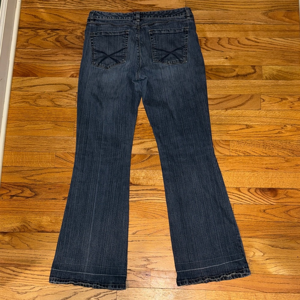 White House Black Market‎ Dark Blue Flare Jeans size 8R - Picture 6 of 6